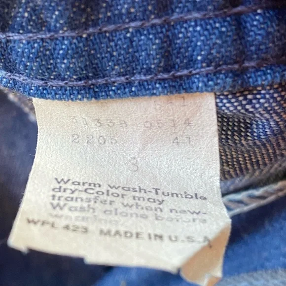 RARE LEVIS 60’s SAILOR DENIM FLARE TIE ELASTIC WAIST BELL BOTTOMS Size 22” Waist